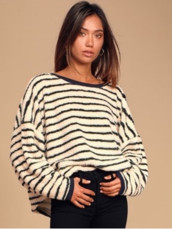 Free People Tops - Free People Breton Striped Pullover, size M